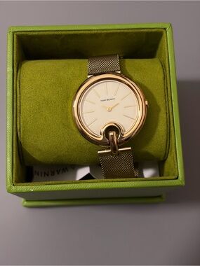 Tory Burch Gold-Tone Mesh Bracelet Watch